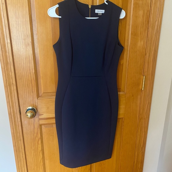 Calvin Klein Blue Pencil Dress - Picture 1 of 2